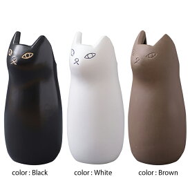 東谷 AZUMAYA ROOM ESSENCE 猫 傘たて Sサイズ 高さ34.5cm CLY-13 Black（黒猫） / White（白猫） / Brown（茶猫）
