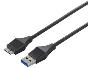BUFFALO obt@[ USB3.0 A to microB XP[u 0.5m ubN BSUAMBSU305BK