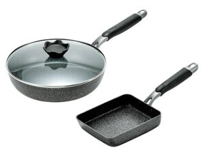 YOKOYAMA よこやま ネオストーンプレミアム フライパン26cmガラス蓋付&玉子焼13×18cm 【在庫限りの大特価】