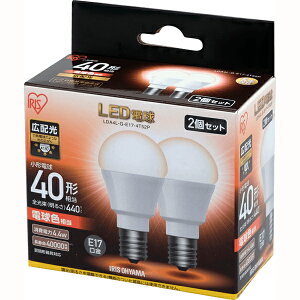 IRIS OHYAMA �A�C���X�I�[���} LDA4L-G-E17-4T52P E17���� ���`�d��40W�`���� �L�z���^�C�v ���`���Ή� �d���F 2�Z�b�g