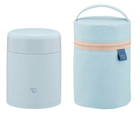 ZOJIRUSHI 象印 SW-KA40-HLステンレススープジャー【400ml】+SW-PB01-HLスープジャーポーチ【250〜400mL】(アイスグレー)