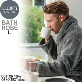 LuinLiving ルインリビング バスローブ Lサイズ 低撚糸コットン贅沢バスローブ グレー ROBL-GR