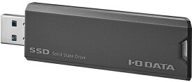 I・O DATA アイ・オー・データ USB10Gbps（USB 3.2 Gen2）対応 スティックSSD 500GB SSPS-US500GR グレー×ブラック