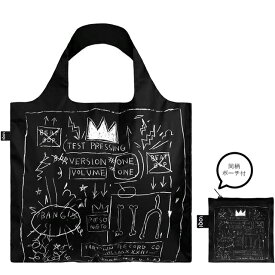 LOQI ローキー エコバッグ ［バスキア/Jean-Michel Basquiat ］ 【 Untitled(Crown) 】 JB.CR.R 同柄ポーチ付き 肩掛けOK