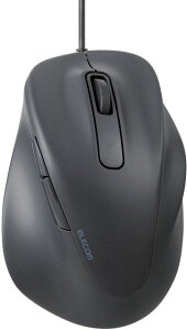 ELECOM エレコム マウス/EX-G/2023年モデル/右手専用/Mサイズ/有線/5ボタン/抗菌/静音設計/ブラック M-XGM30UBSKBK