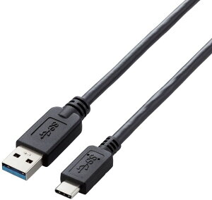 ELECOM �G���R�� USB3.1�P�[�u��/A-C�^�C�v/�m�[�}��/2m/�u���b�N USB3-AC20BK