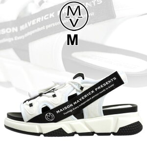 MAISON MAVERICK PRESENTS �y���f�B�[�X�z�}�x���b�N���S �_�b�h�T���_�� �X�j�[�J�[ 40MS2326 ���]���}�x���b�N�v���[���c MAVERICK LOGO DAD SANDALS SNEAKER
