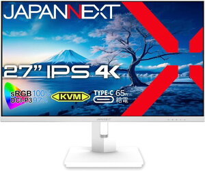 JAPANNEXT WplNXg 27C`4KtfBXvC(IPS/DP/HDMI/Type-C65Wd/2Nۏ) JN-IPS27UHDR-C65W-HSP-W Piŵ݉iꏤiłΕwj NWbgJ[h ς̂
