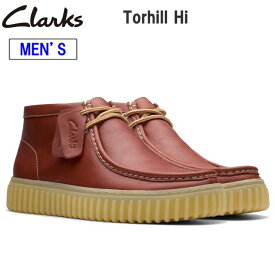 クラークス clarks 【メンズ】トーヒル ハイ【ブラウンレザー】 26178267 モカシン ブーツ スニーカー Torhill Hi
