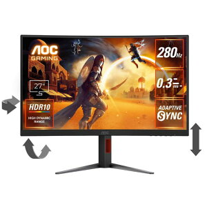 AOC ����VA�p�l���̗p �t��HD�Ή�27�^���C�h�t���f�B�X�v���C �Q�[�~���O �Ȗ� 280Hz C27G4Z/11 �P�i�w���̂݉i���ꏤ�i�ł���Ε����w���j �N���W�b�g�J�[�h���� ����������ς̂�
