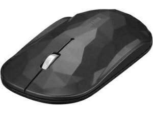 BUFFALO �o�b�t�@���[ ���^ 3�{�^�� ���� BlueLED�}�E�X �W�I���g���[ �u���b�N BSMBW330GBK