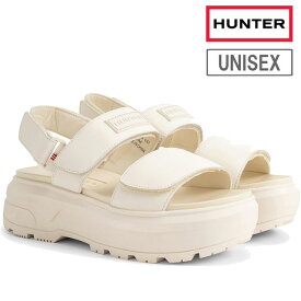 HUNTER ハンター 【ユニセックス】シティ リベル レザー ヒール ストラップ サンダル 【キャンバスクリーム】 UFD3110LEA 牛革 耐水レザー CITY REBEL LEATHER HEEL STRAP