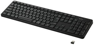 BUFFALO �o�b�t�@���[ ����2.4GHz �É��݌v �t���L�[�{�[�h ���{��z�� �u���b�N BSKBW340BK