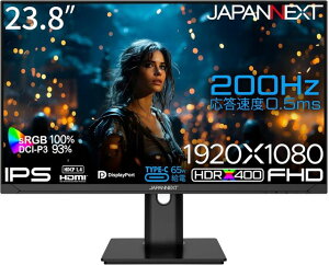 JAPANNEXT WplNXg IPSpl tHDΉ23.8^tfBXvC Q[~O(200Hz/2Nۏ) ubN JN-IPS238G200F-HSPC6 Piŵ݉iꏤiłΕwj NWbgJ[h 