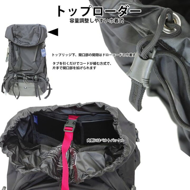 楽天市場】OSPREY オスプレー ケストレル 58 Kestrel 58【ブラック 