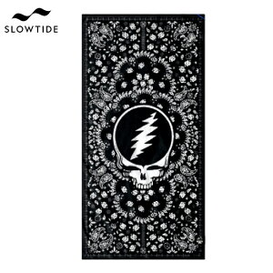 SLOWTIDE �X���[�^�C�h �O���C�g�t���f�b�h×�X���E�^�C�h �f�b�h�o���_�i �p�t�H�[�}���X �����g���x���^�I�� �y��76×152cm�z STQD059 Grateful Dead×Slowtide DEAD BANDANA PRF QD TOWEL