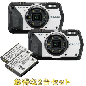 RICOH ���R�[ G900 II �h���E�h�o�E�Ɩ��p�f�W�^���J����2��{DB-110�[�d���o�b�e���[2�Z�b�g
