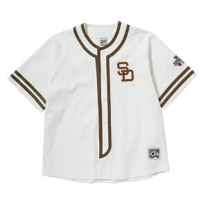 Fanatics �t�@�i�e�B�N�X �y���j�Z�b�N�X�z�N�[�p�[�Y�^�E�� �x�[�X�{�[���V���c �y�T���f�B�G�S�p�h���X�z ML2126SS02 COOPERSTOWN BASEBALL SHIRT