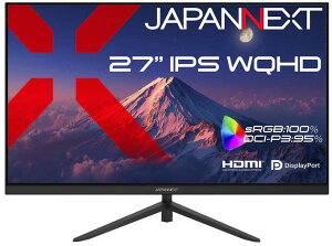 JAPANNEXT �W���p���l�N�X�g WQHD�Ή� 27�^�t���f�B�X�v���C/HDMI×1�ADP×1/�u���b�N/�X�s�[�J�[/2�N�ۏ� JN-i27Q2 �P�i�w���̂݉i���ꏤ�i�ł���Ε����w���j �N���W�b�g�J�[�h ����������ς�