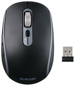 ELECOM �G���R�� �}�E�X/Precisionist/����2.4GHz/Bluetooth/�[�d��/M�T�C�Y/�É�/�`���g�z�C�[���t/�u���b�N M-PN10MBMSBK