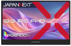 JAPANNEXT �W���p���l�N�X�g �t��HD�Ή� 13.3�^�t���f�B�X�v���C/miniHDMI×1�AUSB-C×2/�u���b�N/�X�s�[�J�[/2�N�ۏ� JN-MD-IPS133F