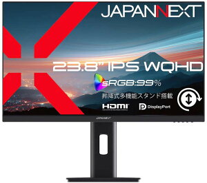 JAPANNEXT �W���p���l�N�X�g WQHD�Ή� 23.8�^�t���f�B�X�v���C/HDMI×1�ADP×1/�u���b�N/�X�s�[�J�[�L/2�N�ۏ� JN-IPS238Q-HSP �P�i�w���̂݉i���ꏤ�i�ł���Ε����w���j �N���W�b�g�J�[�h �������