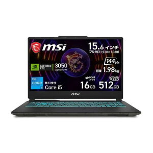 �y�����s�z MSI �G���G�X�A�C 15.6�^�Q�[�~���O�m�[�gPC (i5/16GB������/512GB SSD/RTX3050/OF�Ȃ�) CYBORG-15-A13UC-3250JP �y�����w��s�z �y��U�E����s�z
