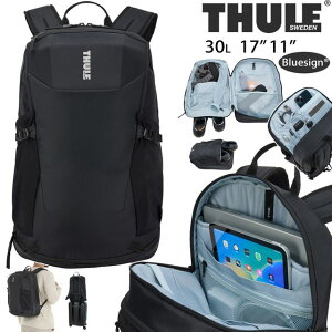 THULE �X�[���[ �A�����[�g �g���x���o�b�N�p�b�N�y30L�z�y�u���b�N�z�����b�N 3205512 EnRoute Travel Backpack 30L bluesign(R) �F��