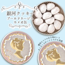 父の日 クッキー缶 プチギフト 4缶以上送料無料 銀河クッキー ブールドネージュ カメオ缶 お菓子のミカタ 缶入り クッキー 缶 お菓子 かわいい 可愛い おしゃれ スイーツ プレゼント ギフト 入学祝い 卒業式 入学式