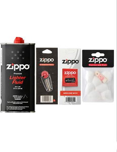 （オイル大缶メンテナンス4点セット） ジッポ ZIPPO ライター オイル大缶（355ml） フリント（着火石） ウィック（替え芯） コットン＆フェルト