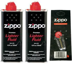 （オイル小缶2個とフリントセット） ZIPPO ジッポー オイル 小缶 133ml×2個 フリント(着火石)セット×1個