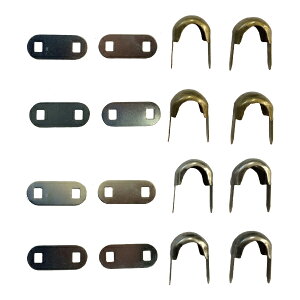 ロープハンドル用アーチ金具 4組セット 手芸バッグ用 AK-1 アンティークゴールド AK-2 アンティークシルバー