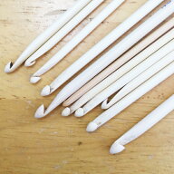 日本製 竹 両面アフガン針 短 14.5cm アフガン編み針 ダブルフックアフガン針 国産 編み針 編み物