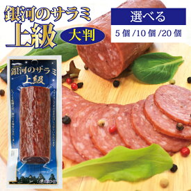 銀河のサラミ上級 大判 122g 選べる 5個 10個 20個セット JAS上級 大判サラミ ブロック 大き目サイズ ドライソーセージ おつまみ オードブル おやつ 酒のお供 晩酌 宅飲み 家飲み ピザ まとめ買い 常温保存 銀河フーズ 国内製造