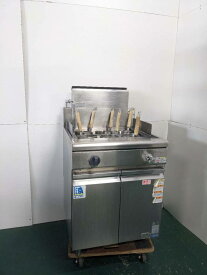 【中古品】番号D561タニコー 角型 ゆで麺器 TGUS-60 一槽式 6テボ 都市ガス13A 2014年製 幅600×奥行600×高さ1100 動作問題なし☆