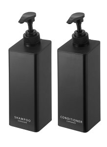 tower シャンプーボトル と コンディショナーボトル の 2本セット たっぷり洗剤が出るマグネットディスペンサー タワー ソープディスペンサー マグネット お風呂 バスルーム 壁付け バス収納
