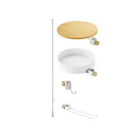 モリモリツリーSET突っ張り棒 強力 DRAW A LINE ドローアライン Tension Rod C 003 テンションロッド 5点セット ブラック ホワイト 取付寸法200～275cm 縦専用 賃貸 ディスプレイ 壁 コンパクト 一人暮らし 白 黒 新生活 宅配便送料無料