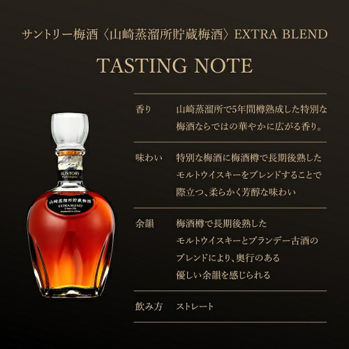 楽天市場】【全品P3倍 3/15限定】サントリー 山崎蒸溜所貯蔵梅酒 EXTRA 