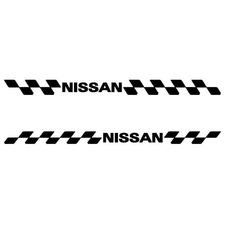 楽天市場】ニッサン NISSAN ステッカー 車 チェッカー エンブレム 枠 