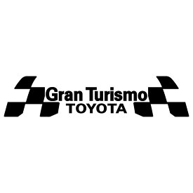 TOYOTA トヨタ グランツーリスモ Gran Turismo ステッカー 車 外装 かっこいい GT レーシング スポーツ カー ドレスアップ 3M カッティングシート ステッカー スポンサー 広告 ディスプレイ用 枠サイズ：12cm×50cm 転写式 デカール タイプ