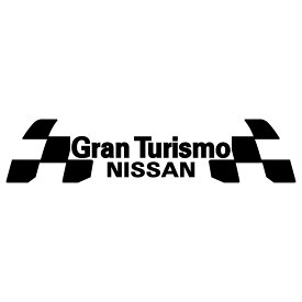 NISSAN ニッサン グランツーリスモ Gran Turismo ステッカー 車 外装 かっこいい GT レーシング スポーツ カー ドレスアップ 3M カッティングシート ステッカー スポンサー 広告 ディスプレイ用 枠サイズ：11cm×46cm 転写式 デカール タイプ