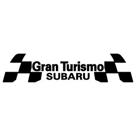 SUBARU スバル グランツーリスモ Gran Turismo ステッカー 車 外装 かっこいい GT レーシング スポーツ カー ドレスアップ 3M カッティングシート ステッカー スポンサー 広告 ディスプレイ用 枠サイズ：11cm×46cm 転写式 デカール タイプ