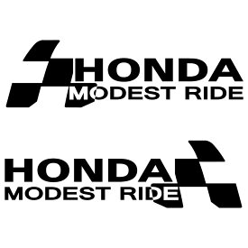 HONDA ホンダ バイクステッカー チェッカー エンブレム 枠サイズ：7cm×23cm×ツインセットクールで大人の走りをする 安全運転 ステッカー かっこいい バイカー ドレスアップ デカール