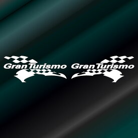GTフラッグ レーシング ステッカー枠サイズ：10cm×23cm×ツインセット（左右反転）レーシングステッカー グランツーリスモ 車用 ステッカー バイク カー用品 バイク用品 デカール カーステッカー かっこいい ドレスアップ