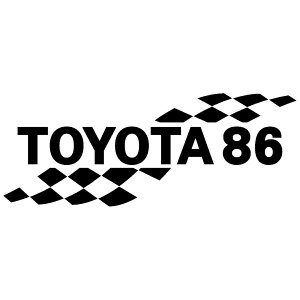 ステッカー トヨタ TOYOTA 86 レーシング 車 ステッカー 枠サイズ:15cm×37cm 右サイド デカール カッティング かっこいい ドレスアップ ブランド メーカー エンブレム ステッカー