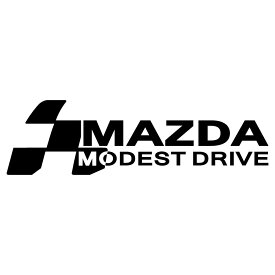 MAZDA マツダ 車 ステッカー かっこいい エンブレム 枠サイズ：7cm×23cm カッティングクールで大人の走りをする 安全運転 デカール ステッカー メーカー レーシー ドレスアップ