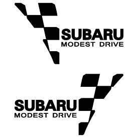 SUBARU スバル 車ステッカー かっこいい ロゴ ステッカー チェッカー：（縦）22cm×（横）16cm×反転文字：　　 　（縦）　7cm×（横）22cm×2枚チェッカーと文字分離タイプ