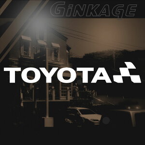 トヨタ TOYOTA 車 ステッカー チェッカー エンブレム 枠サイズ:3cm×15cm 右側用 カッティング ステッカー スポーツ ドライブ 車用 ドレスアップ 外装 パーツ カー用品 かっこいい デカール ステ