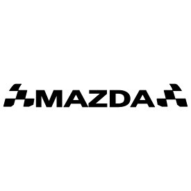 MAZDA マツダ メーカー ロゴ エンブレム ステッカー 車 外装 パーツ 装飾 看板 広告 リアガラス ディスプレイ用 かっこいい レーシング スポーツ ステッカー 枠サイズ：5cm×33cm プロ仕様 デカール 転写タイプ