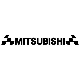 MITSUBISHI ミツビシ メーカー ロゴ エンブレム ステッカー 車 外装 パーツ 装飾 看板 広告 リアガラス ディスプレイ用 かっこいい レーシング スポーツ ステッカー 枠サイズ：7cm×48cm プロ仕様 デカール 転写タイプ